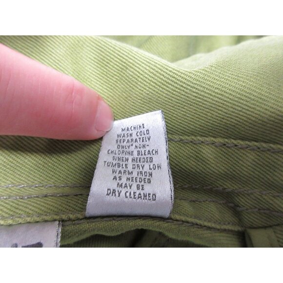 Chico's women's green cotton‎ twill military style utility jacket M - Picture 7 of 10